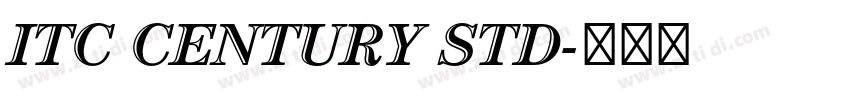 ITC CENTURY STD字体转换 ITC CENTURY STD字体转换